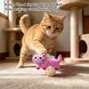 Набор игрушек для кошек включает плюшевую игрушку в форме кошки с колокольчиком и ротанговый мячик с кошачьей мятой и шуршащей бумагой для интерактивной игры и развлечения питомца
