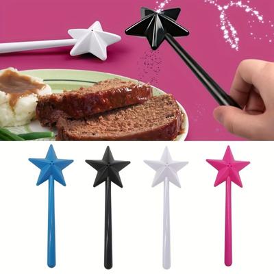 Солонка и перечница Magic Wand в форме звезды, набор пластиковых дозаторов для приправ