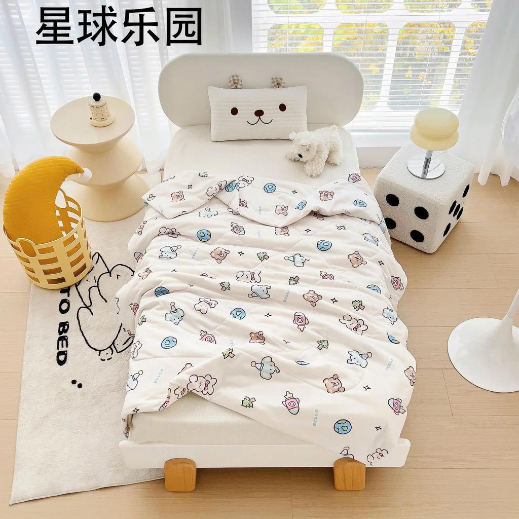 Новое детское летнее одеяло, вязаное хлопковое летнее одеяло, пододеяльник для детского сада, летнее одеяло с мороженым, воздухопроницаемый чехол