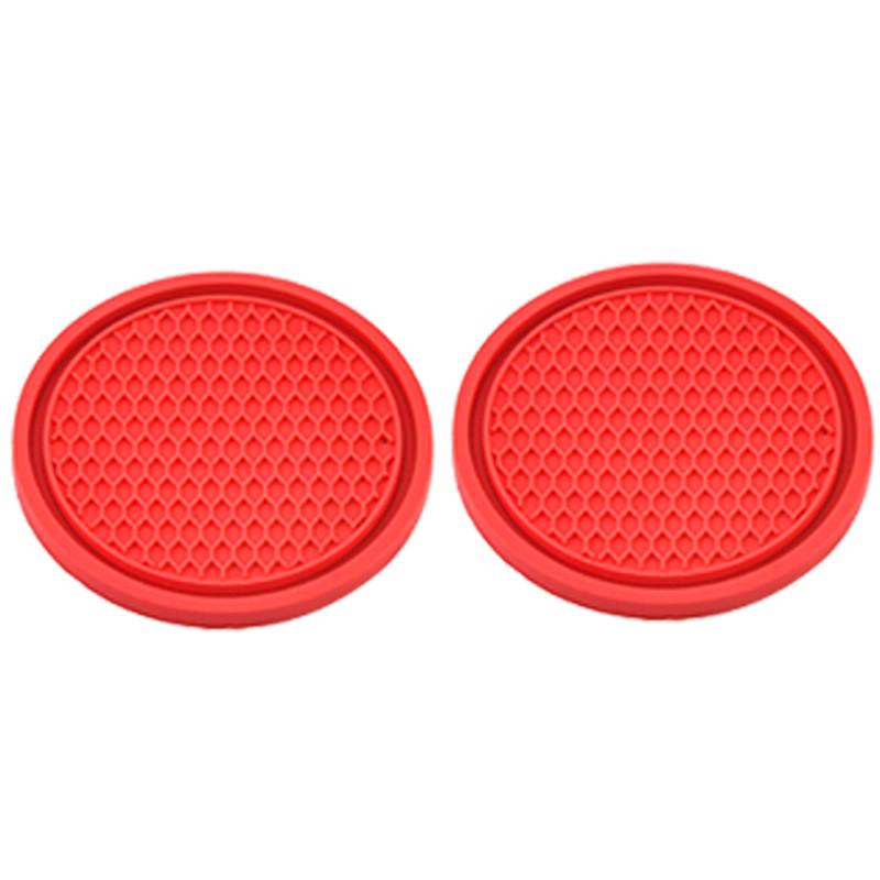 2pcs Car Cup Holder Coasters Universal Anti Slip Round Durable Diamond Mat for Bottle Holder Coaster Auto Interior Cup Holders