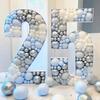 91.5CM 3D Balloon Frame Three-dimensional Digital KT Board Decoration  Baby Shower