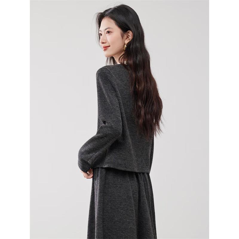 Женский вязаный топ с длинными рукавами и воротником-лепестком в стиле колор-блок