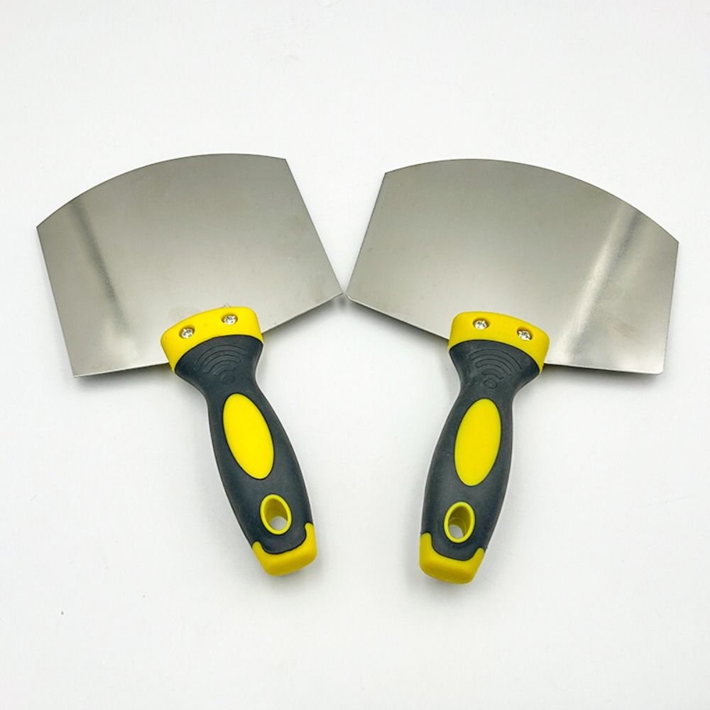 Stainless Steel Ash Shovel Arc Plaster Trowel Spatula Paint Feed Filling Scraper  Home