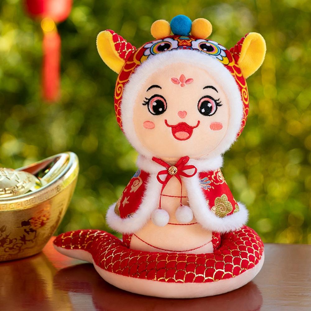 Большие глаза Богатство Змея Год Талисман Игрушка Бог Богатства Счастливая Змея Кукла Мягкие игрушки для девочек