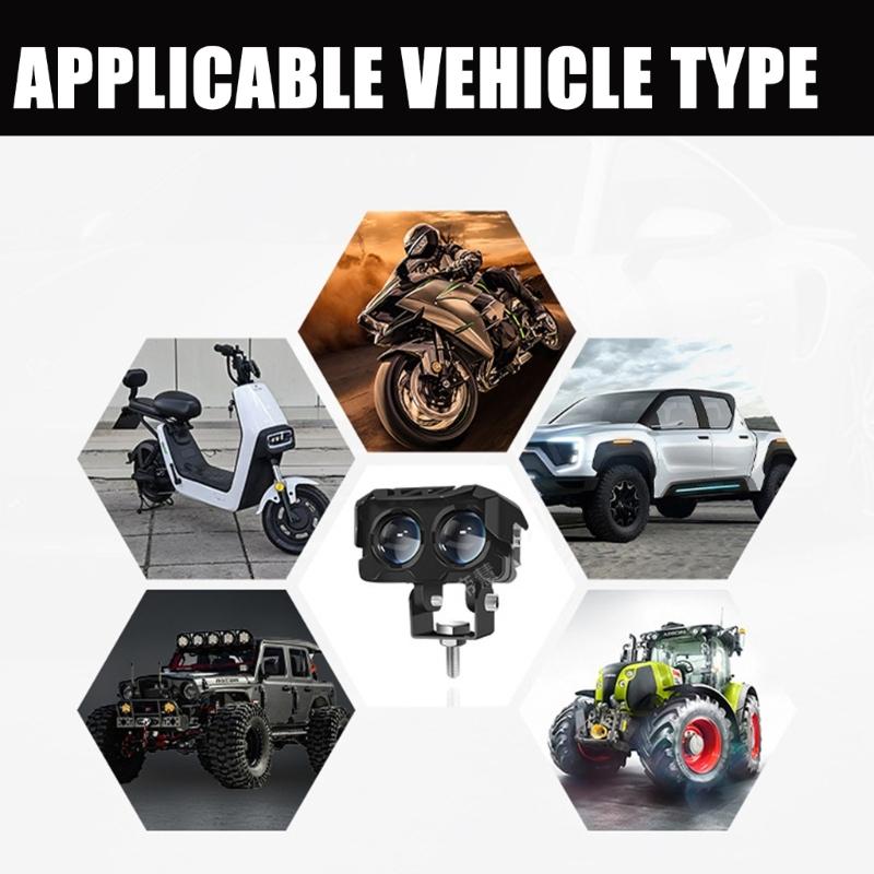 Высокоинтенсивный двухцветный рабочий фонарь для мотоцикла для повышенной безопасности, долговечность в любых погодных условиях и на всех типах местности