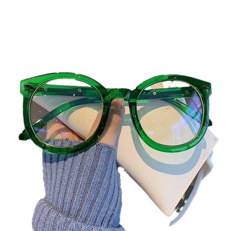 Thick Frame Large Frame Myopia Glasses Retro Literary And Artistic Plain Flat Glasses Big Face Thin Versatile Glasses