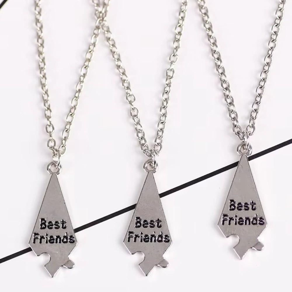 Creative Best Friend Necklace Zinc Zinc Alloy Multi-person Splicing Necklace Friendship Necklace Unisex
