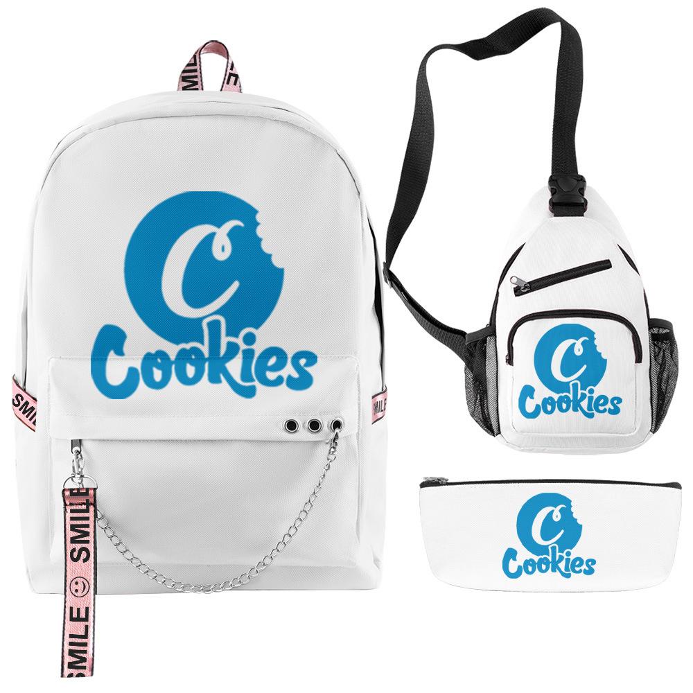 Cook 3D Digital Color Printing Set Oxford Cloth Waterproof Backpack Student Bag