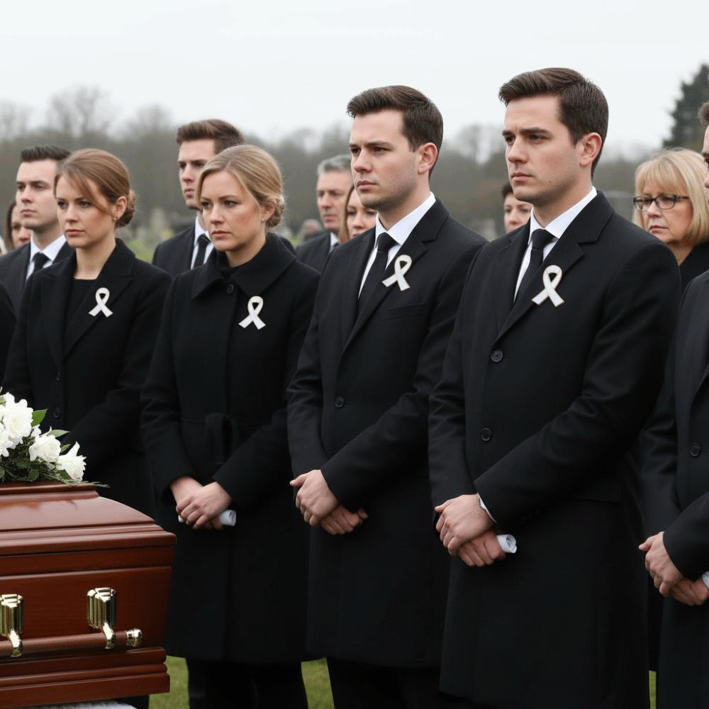 Awareness Funeral Ribbon Badge Brooch White Funerals Memorial Pin  Brooch Accessories