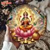Лакшми Богиня Металлическое Настенное Искусство Индуистский Декор Лотос Павлин Храм Домашний Декор
