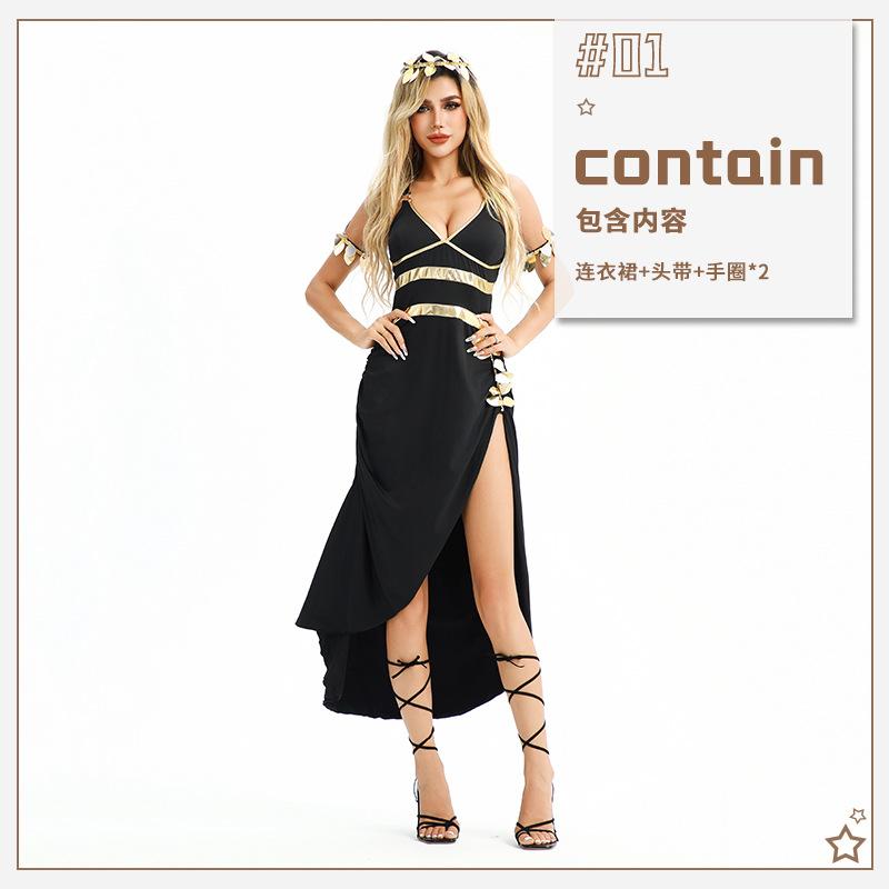 Halloween Costumes Spice Girls Dress Cleopatra Athena Greece Muse Medieval Performance Costume