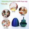 3D-печатное яйцо в форме среднего пальца, цветное пластиковое пасхальное яйцо со средним пальцем внутри, украшение для домашнего офиса, настольный орнамент, розыгрыш, подарок