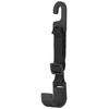 Car Headrest Hook Back Seat Adjustable Side Opening Design Rounded Black 5kg11lb for Handbag Coat
