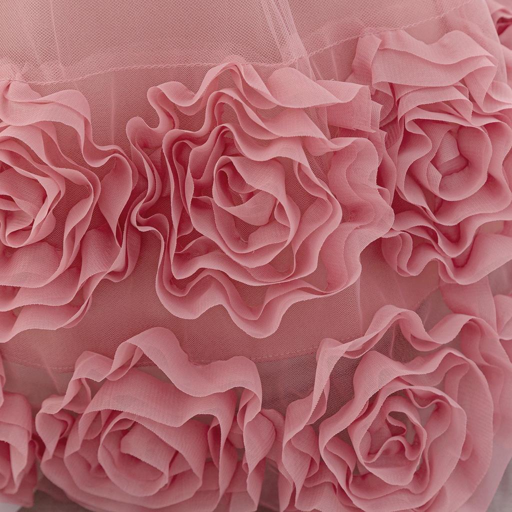 Новое платье принцессы с пышными рукавами из пайеток для младенцев и малышей с 3D аппликацией и сеткой.