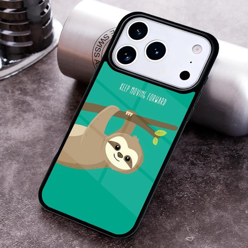 Kawaii Cute Sloth Hang Phone Case for iPhone 17 16 15 Pro Max Air 14 13 12 11 Plus Shockproof Cover