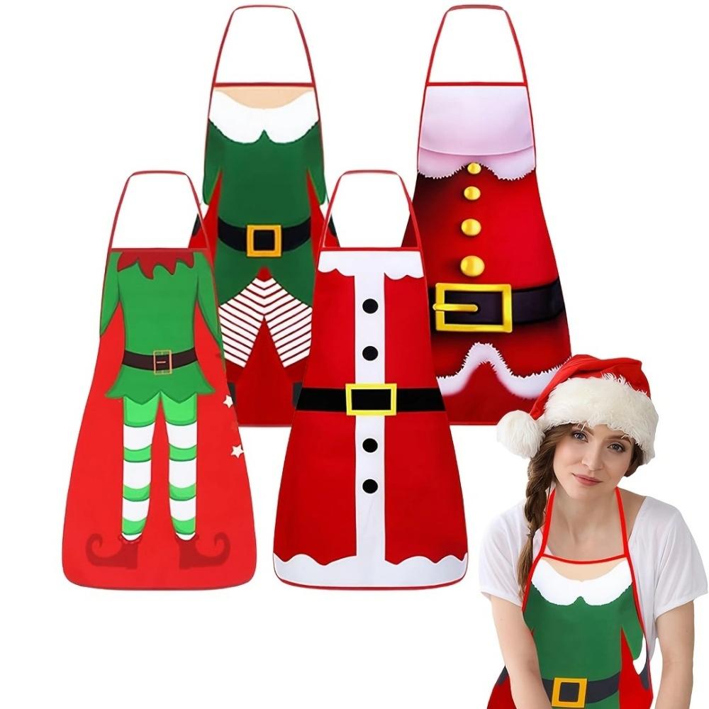 Funny Christmas Apron Santa Claus Xmas Waterproof Oilproof Noel Apron Merry Christmas Decor Feliz Navidad Happy New Year 2026