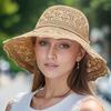 Wide Brim Sun Visor Hats Women's Foldable Fisherman Hat Breathable Beach Sun Hat for Camping Traveling