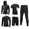 Men's Quick-Dry Running & Fitness Set: Short-Sleeved, Sweat-Absorbing, Casual Wear Tights