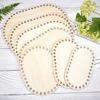 2Pcs Basket Wooden Bottom Burr Free Handmade DIY Easy To Operate Braided Bag Blank Wood Base Weaving Supplies for Gift