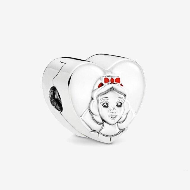 925 Sterling Silver Colorful Beads Transparent Shiny Row Clip Charm Fit Women Bracelet DIY Jewelry