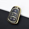 5 Buttons TPU Car Key Shell Case Cover for Cadillac ATS CT6 CTS DTS XT5 Escalade ESV SRX STS XTS ELR 2014 - 2018 Remote Key Holder
