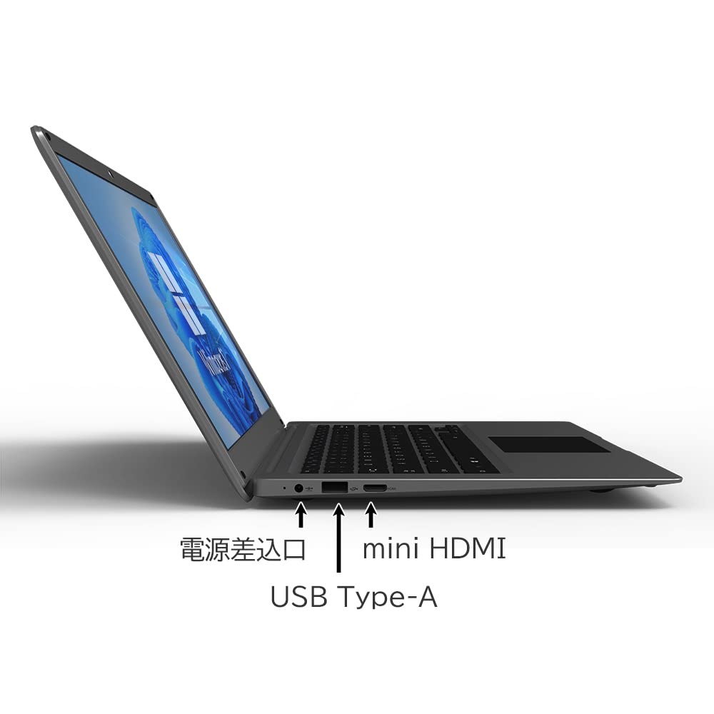 Ноутбук с Windows 11 Ultra Thin SSD дюймов GM-JAPAN Office, легкий, 128 ГБ/память 4 ГБ/веб-камера/WPS Office/Celeron/WIFI/USB3.0/HDMI/14.1