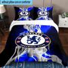 3pcs Chelsea Fc  Printed Bedding Set Duvet Cover Closure Includes 1 Duvet Cover & 2 Pillowcases Bedding Sets Home Decor Gifts