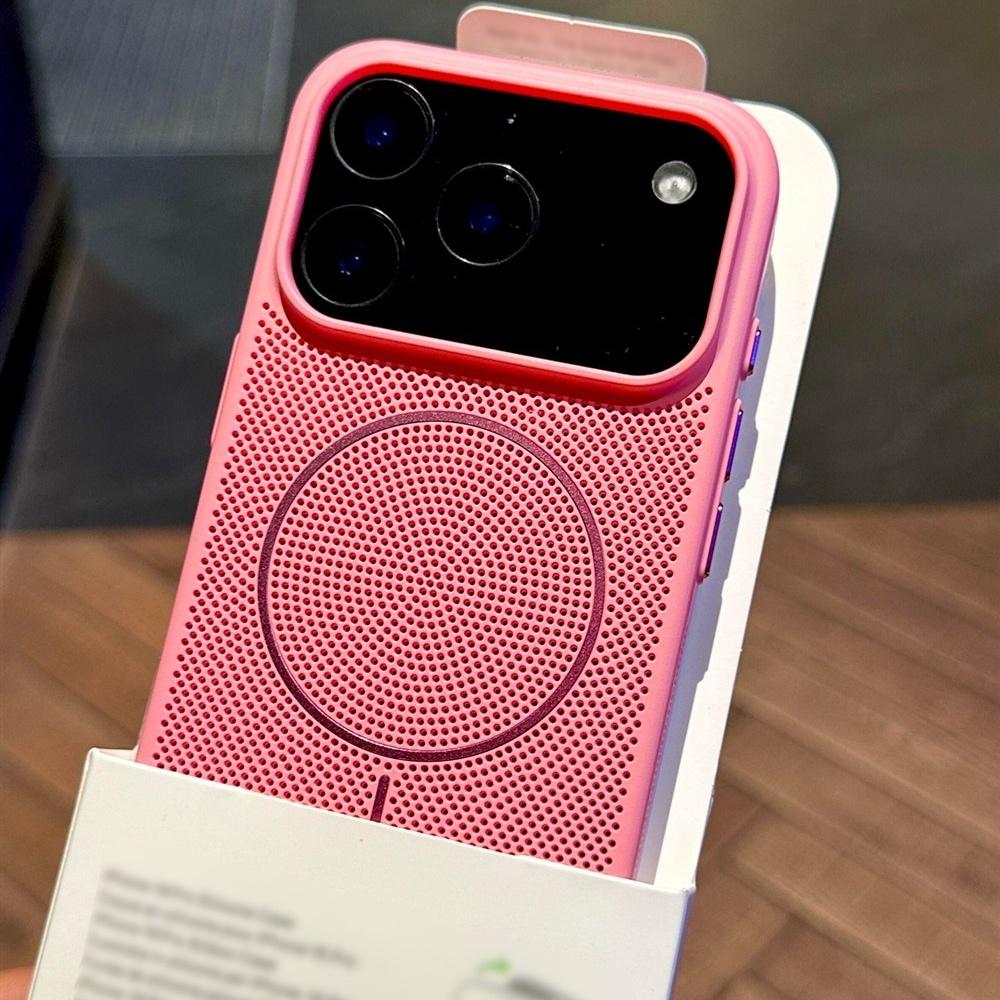Сетчатый корпус с теплоотводом для чехла Magsafe для iPhone 17 Air 16 15 14 13 12 Plus Pro Max 17ProMax 17Pro Магнитная зарядка