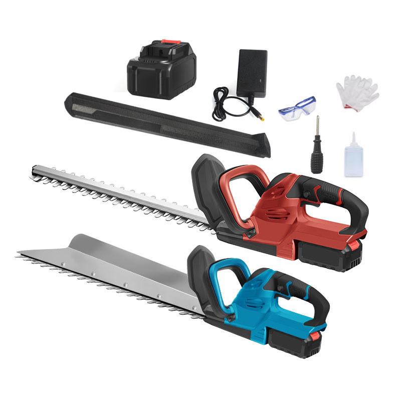 Бытовой аккумуляторный ручной триммер для травы, садовый инструмент для обрезки, синий/красный, портативный бесщеточный электрический кусторез