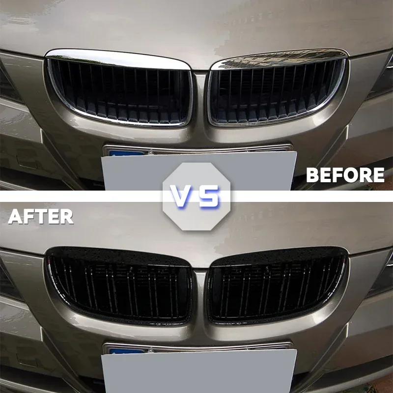 Передняя решетка радиатора "почки" Совместимая Для BMW 2005-08 E90 E91 323i 328i 335i M-Цвет Глянцевый Черный