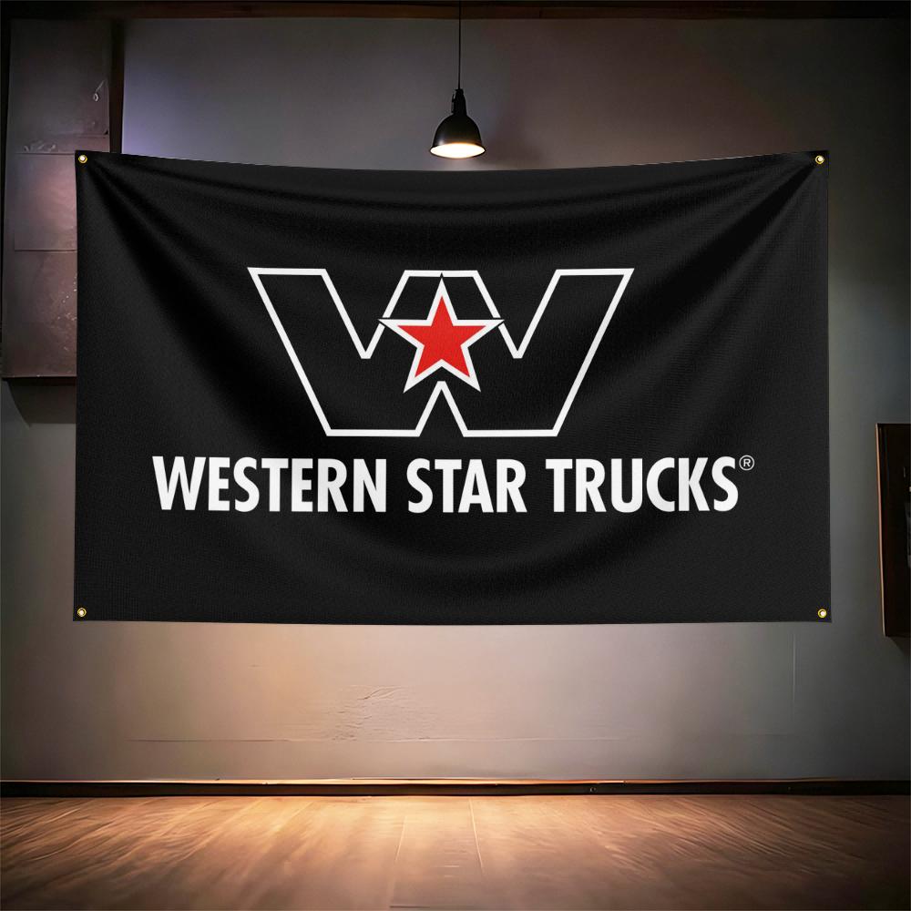 Флаг Westernstars для водителей грузовиков 3x5 футов 90x150 см Для грузовика, гаража, бара, настенный декор, баннер