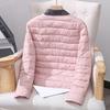 Women Cotton Jacket Solid Color Padded Single-breasted Soft Long Sleeve Cardigan Warm Lightweight Cold Resistant Lady Down Coat