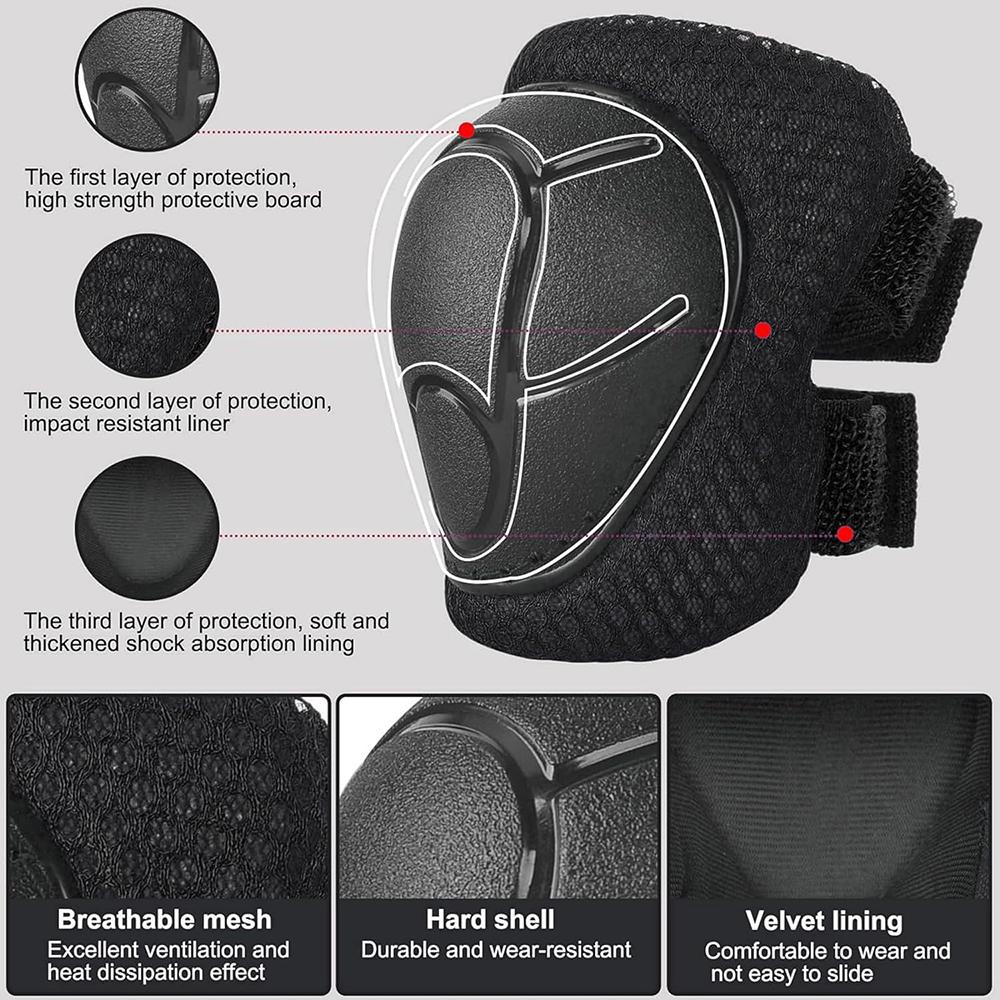 Комплект наколенников и налокотников для детей/подростков с защитой запястий для детей от 4 до 16 лет, катание на скейтборде, роликовых коньках, лыжах, роликовых коньках, велоспорте