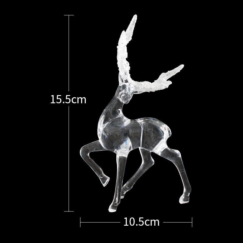 Блестящие украшения для торта в виде оленей и лосей в лесу