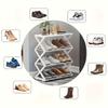 4 Tier Foldable Shoe Rack Space Saving Free Standing Shoe Storage Organizer for Closet Hallway