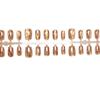 Leopard Print Amber Cat Eye Nail Art Patches: Autumn Winter Collection - 30 Piece Set for a Sweet and Spicy Style