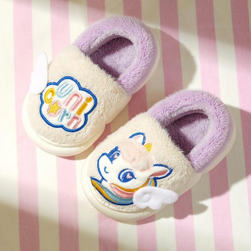 Детские теплые хлопковые туфли Зимние тапочки на толстой подошве