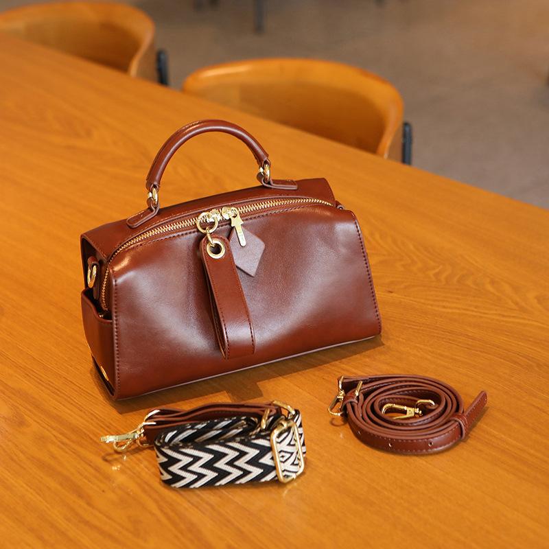 Сумка-подушка Boston на одно плечо, новая винтажная однотонная сумка большой емкости с широким плечевым ремнем, маленькая квадратная сумка-сумка