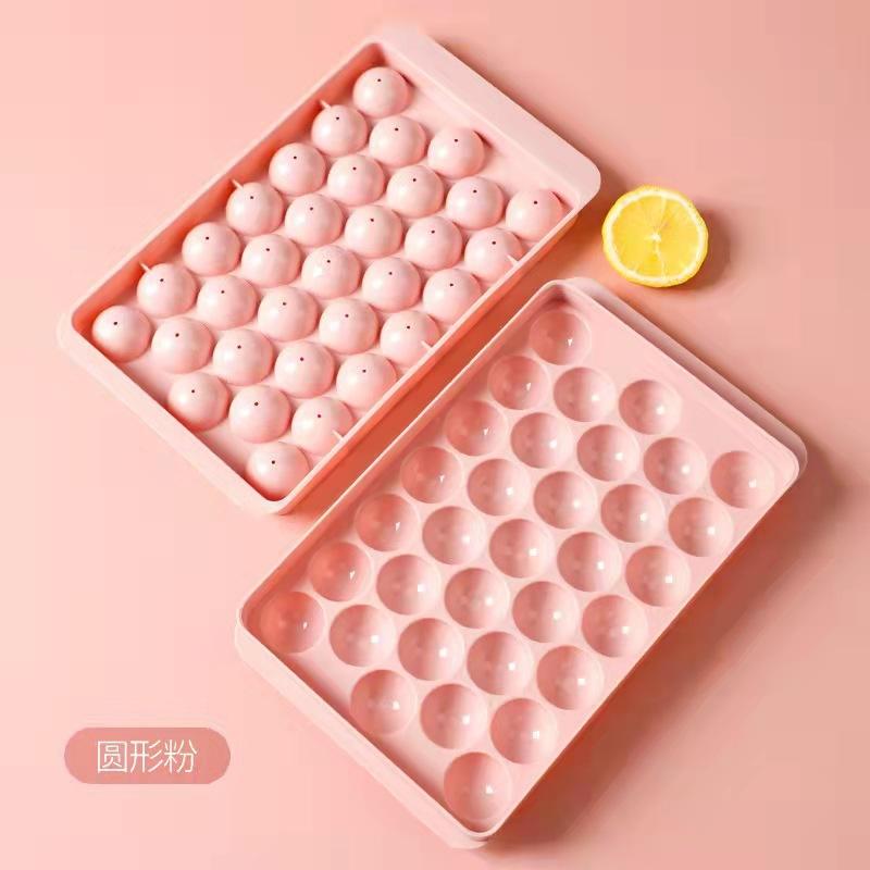 Ice Mold Refrigerator Spherical DIY Moulds Round Ice Cube Tray With Lid Plastic Diamond Style Ice Ball Maker Kitchen Tools
