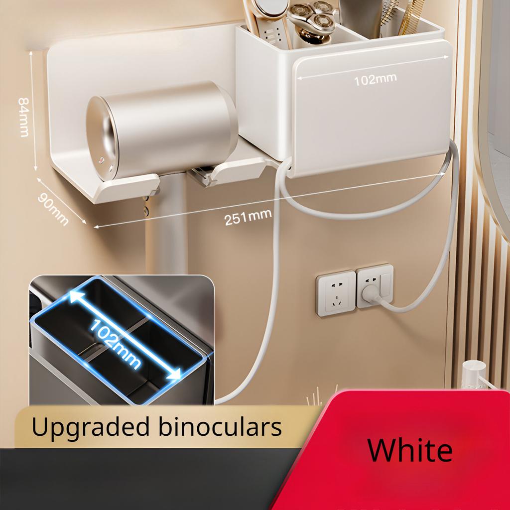 Полка для хранения фена для ванной комнаты, полка для хранения фена для ванной комнаты, настенный органайзер для полок