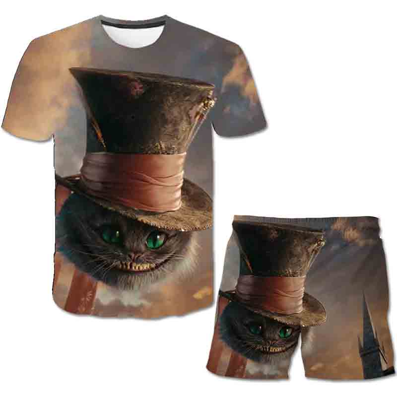 Комплект одежды для детей от 1 до 14 лет для мальчиков и девочек, модные топы с короткими рукавами, футболки и короткие штаны, детские летние костюмы, наряды