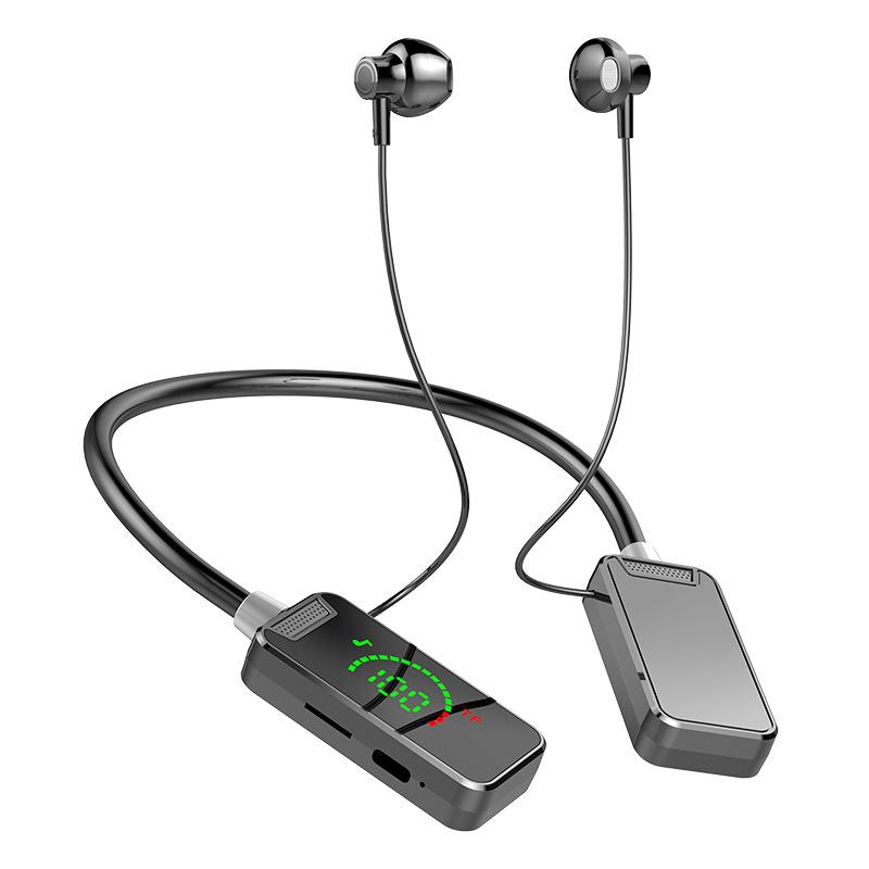 Bluetooth Neckband Earphone Wireless Headphone Widely compatible Headsets HiFi stereo power display Bluetooth Earphones With Mic