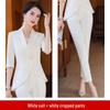 Women's Slim Fit Tuxedo Suit Set - Spring/Summer Professional Blazer & Pants Workwear