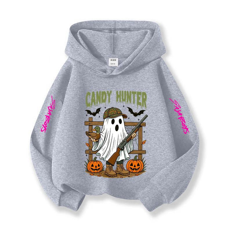 Popular Kpop Korean Christmas Themed Casual Children's Halloween Hoodie, Witch Hunting Fan Series Essential Girl's Top