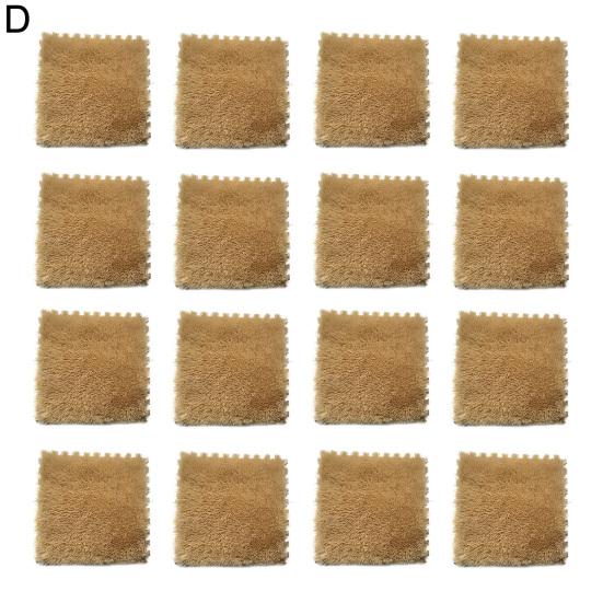 Yousheng 16 шт./компл. ковер-пазл, пэчворк, свободно совпадающий, пазл, пушистый, пазл, тип плюша, напольный коврик для гостиной