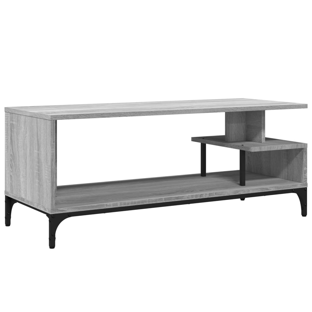 TV Stand in Grey Sonoma 102 x 40 x 41 cm Made of Particleboard and Steel
