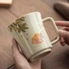 Керамическая кружка большой емкости для кофе и чая - Дизайн с карпом-головарем