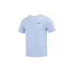 Dopamine Solid Color Logo Crew Neck Pullover Short Sleeve T-Shirt With Drop Shoulder Men Tops Light-Blue DV9840-479