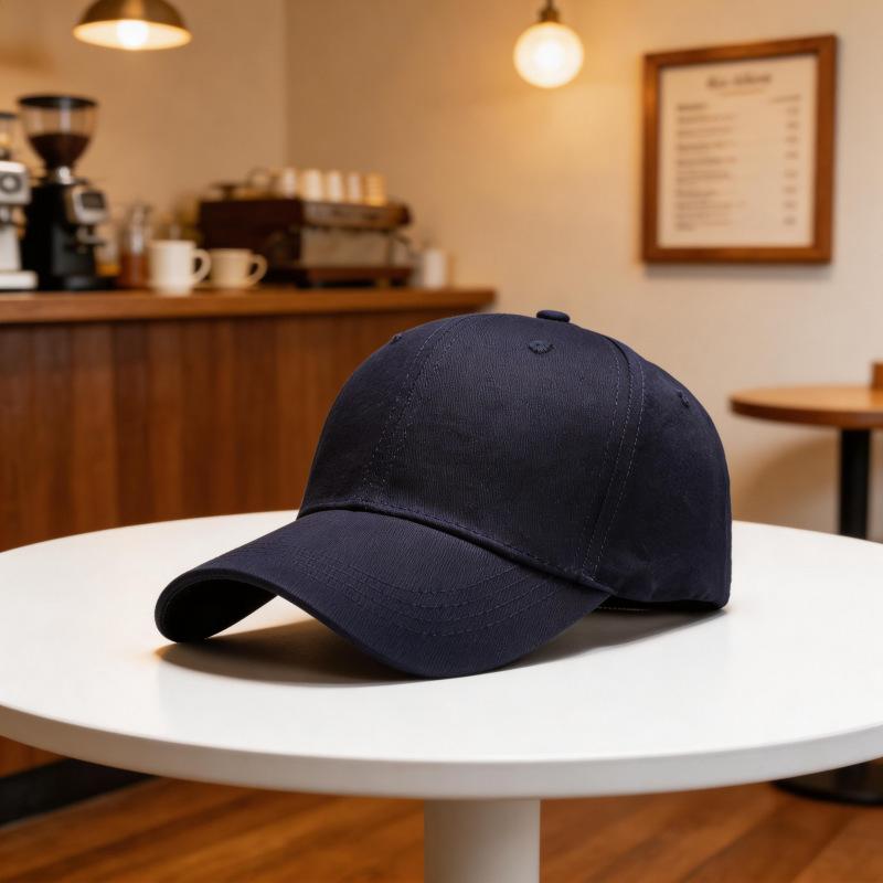 Side label baseball hat men's and women's deep top big head circumference spring and autumn outdoor sunshade showing face small fashion letter cap