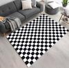 Клетчатый ковер для дома с яркими цветами, черно-белая дорожка, ковер для украшения гостиной и спальни